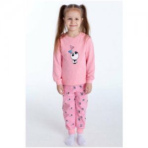 Теплая пижама для девочки Takro, размер 116, панды TAKRO. Цвет: розовый