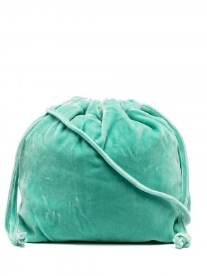 Бархатная сумка-ведро Aspesi. Цвет: зеленый