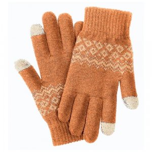 Перчатки , демисезон/зима, шерсть, утепленные, сенсорные, размер 7.5, оранжевый Xiaomi. Цвет: оранжевый
