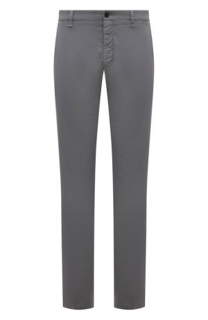 Хлопковые брюки Giorgio Armani. Цвет: серый