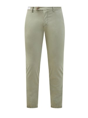 Однотонные брюки Luxury из хлопка и шелка RICHARD J. BROWN. Цвет: серый