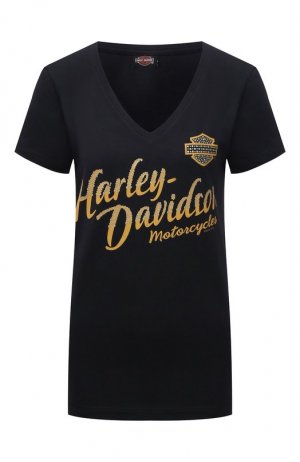 Хлопковая футболка Exclusive for Moscow Harley-Davidson. Цвет: чёрный