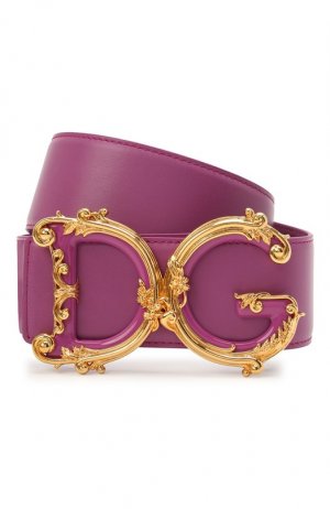 Кожаный ремень Dolce & Gabbana. Цвет: розовый