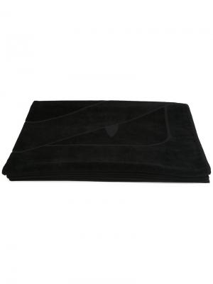 Пляжное полотенце с панельным дизайном Fendi. Цвет: чёрный