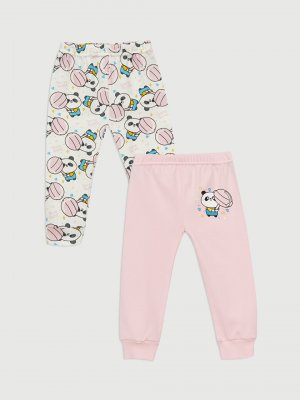 Пижамные штаны для маленьких девочек с эластичной резинкой на талии, 2 предмета LUGGI BABY, розовый Baby