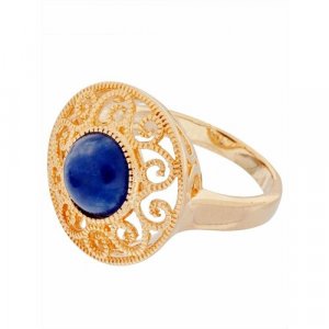 Кольцо помолвочное , содалит, размер 17, синий Lotus Jewelry. Цвет: синий