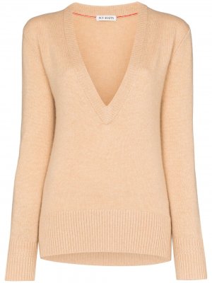 Кашемировый свитер с V-образным вырезом Ply-Knits. Цвет: нейтральные цвета
