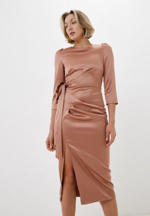 Платье Avemod. Цвет: коричневый