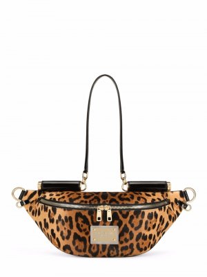 Поясная сумка с леопардовым принтом Dolce & Gabbana. Цвет: коричневый