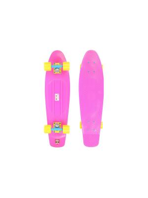 Пластборд Юнион Neon Lips (22,5) скейтборды. Цвет: розовый