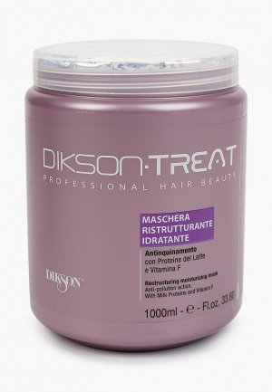 Маска для волос Dikson TREAT восстановления и увлажнения с витамином F 1000 мл. Цвет: прозрачный