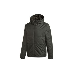 Windproof Zip Hooded Cotton Jacket Men Outerwear Dark-Green FT2539 Adidas