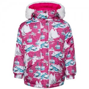 Куртка зимняя для девочки размер 56 (рост 98-104 см) цвет малина Утенок. Цвет: розовый