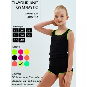 Шорты , размер 40, зеленый, черный Flavour Knit. Цвет: черный/зеленый/лайм