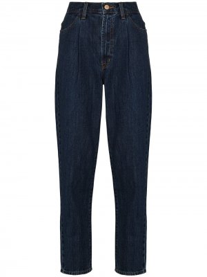 Зауженные джинсы со складками J Brand. Цвет: синий