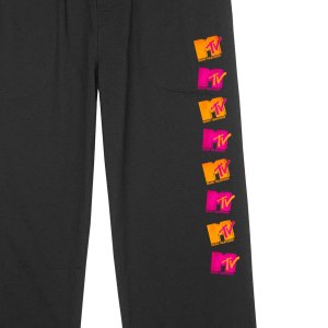 Мужские пижамные брюки с логотипом MTV оранжевого и розового цвета Licensed Character