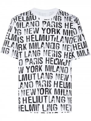 All-over logo cotton T-shirt Helmut Lang. Цвет: белый