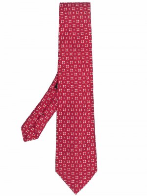 Шелковый галстук с графичным принтом ETRO. Цвет: красный