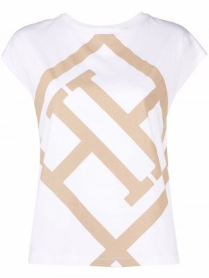 Logo-print cotton T-Shirt Herno. Цвет: белый