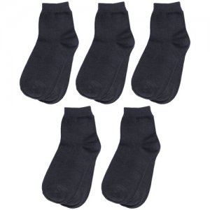Комплект из 5 пар детских носков (Орудьевский трикотаж) темно-серые, размер 16-18 RuSocks. Цвет: серый