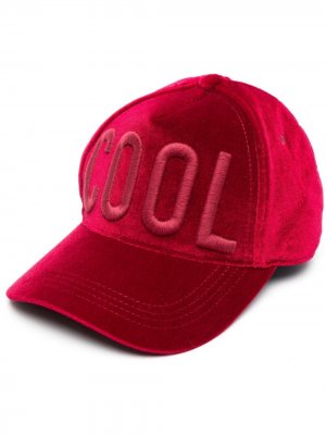 Бейсбольная кепка с вышитой надписью Dsquared2. Цвет: красный