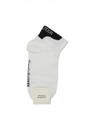 Белые женские носки с логотипом Alexander McQueen