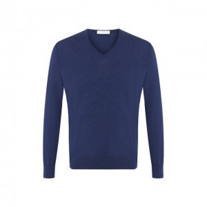 Хлопковый пуловер Cruciani. Цвет: синий