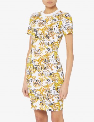 Мини-платье с короткими рукавами , желтый Versace Jeans Couture
