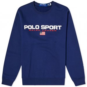 Свитшот Polo Sport Crew, синий/белый Ralph Lauren