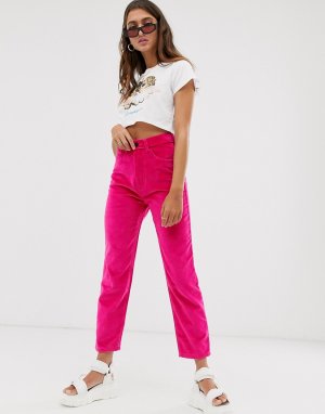 Бархатные джинсы прямого кроя Tara-Розовый Fiorucci