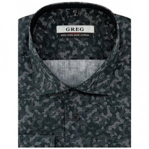 Рубашка , размер 186-194/44, черный GREG. Цвет: черный