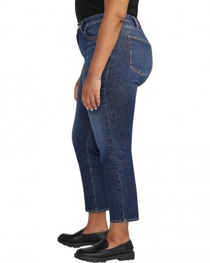 Джинсы Plus Size Highly Desirable High-Rise Slim Straight Leg Jeans W28440RCS340, индиго Silver Co.