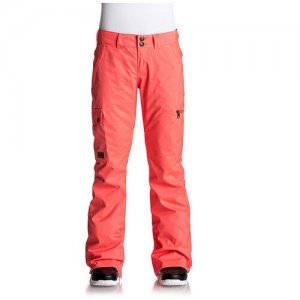 Штаны женские для сноуборда, горных лыж - RECRUIT FIERY CORAL, размер M DC. Цвет: оранжевый