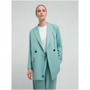 Пиджак , размер 40, бирюзовый Pompa. Цвет: бирюзовый/зеленый
