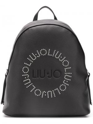 Рюкзак с логотипом из заклепок Liu Jo. Цвет: черный