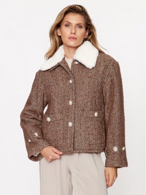 Шерстяное пальто обычного кроя , коричневый Custommade