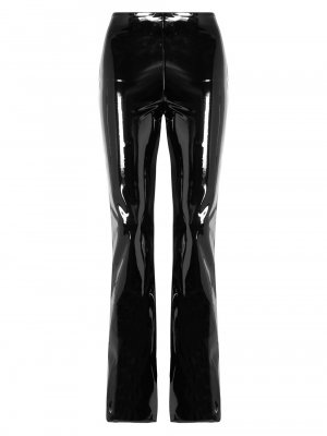 Лакированные расклешенные брюки из искусственной кожи , черный Commando