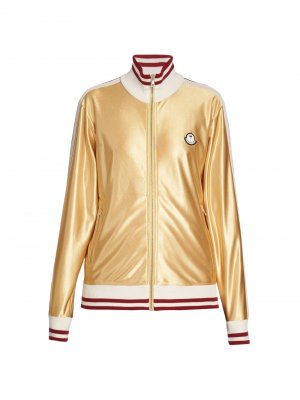 8 Moncler Спортивная куртка с логотипом Palm Angels, золотой Genius