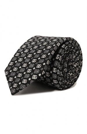 Шелковый галстук Dolce & Gabbana. Цвет: чёрно-белый