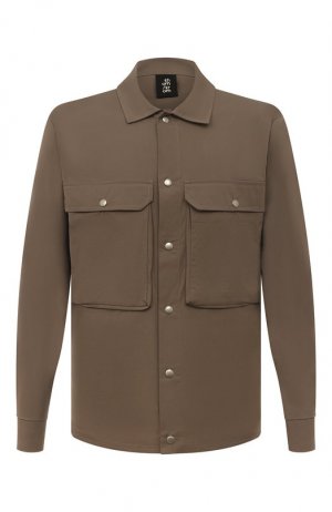 Хлопковая куртка-рубашка Thom Krom. Цвет: коричневый