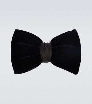 Бархатный галстук-бабочка , черный Giorgio Armani