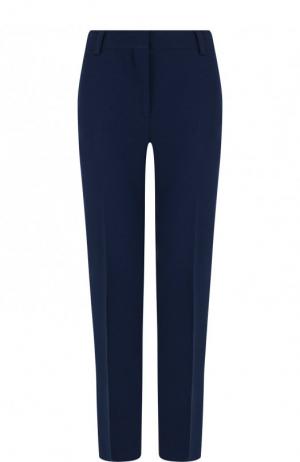 Укороченные брюки из смеси хлопка и шелка со стрелками Emilio Pucci. Цвет: темно-синий