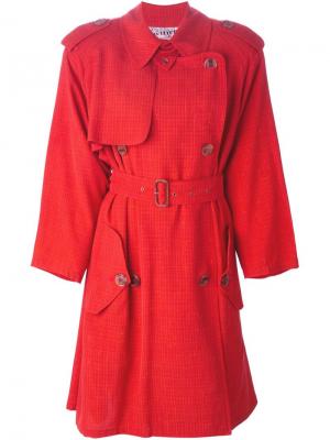 Пальто-тренч с поясом Jean Paul Gaultier Vintage. Цвет: красный
