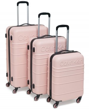Набор жестких боковых чемоданов fillmore, 3 предмета , розовый Calvin Klein
