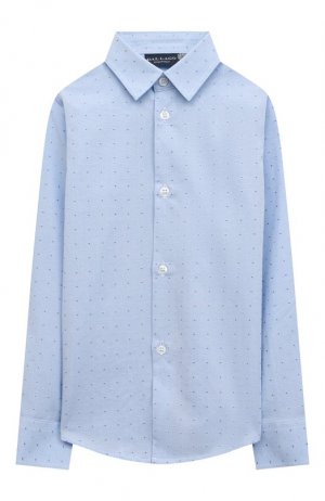 Хлопковая рубашка Dal Lago. Цвет: голубой