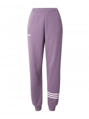 Зауженные брюки Adicolor Neuclassics, фиолетовый/темно-фиолетовый Adidas