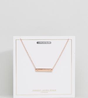 Ожерелье с покрытием из розового золота и буквой C на подвеске Johnny Loves Rosie. Цвет: золотой