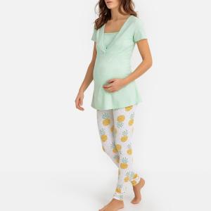 Пижама для периода беременности и грудного вскармливания LA REDOUTE MATERNITÉ. Цвет: рисунок ананас