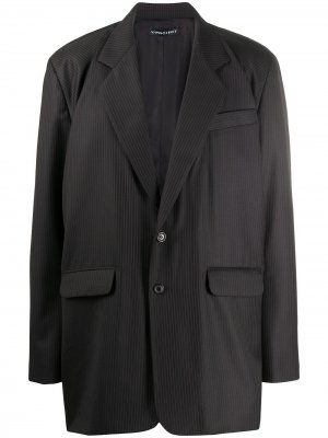 Длинный пиджак в тонкую полоску Y/Project. Цвет: черный