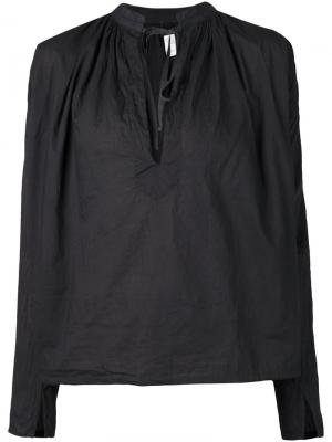 Блузка-туника с шнуровкой Dosa. Цвет: чёрный